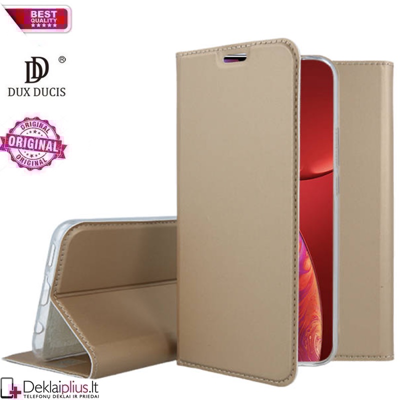 Dux Ducis dirbtinės odos viršelis - auksinės spalvos (telefonui Apple Iphone 13 Mini) Dux Ducis dirbtinės odos viršelis - auksinės spalvos (telefonui Apple Iphone 13 Mini)